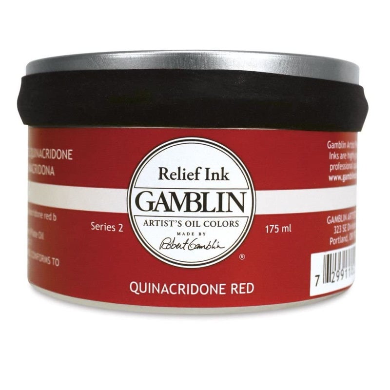 Gamblin Relief Ink Quinacridone Red 175Ml - Image 1